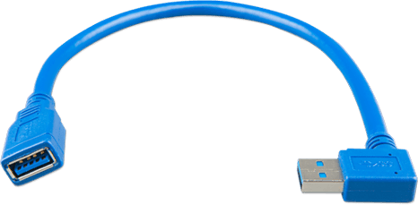 USB-forlengelseskabel én side høyrevinkel