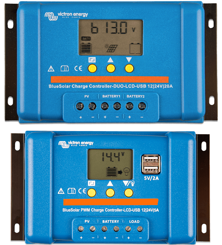 BlueSolar PWM ladekontroller (DUO) LCD og USB