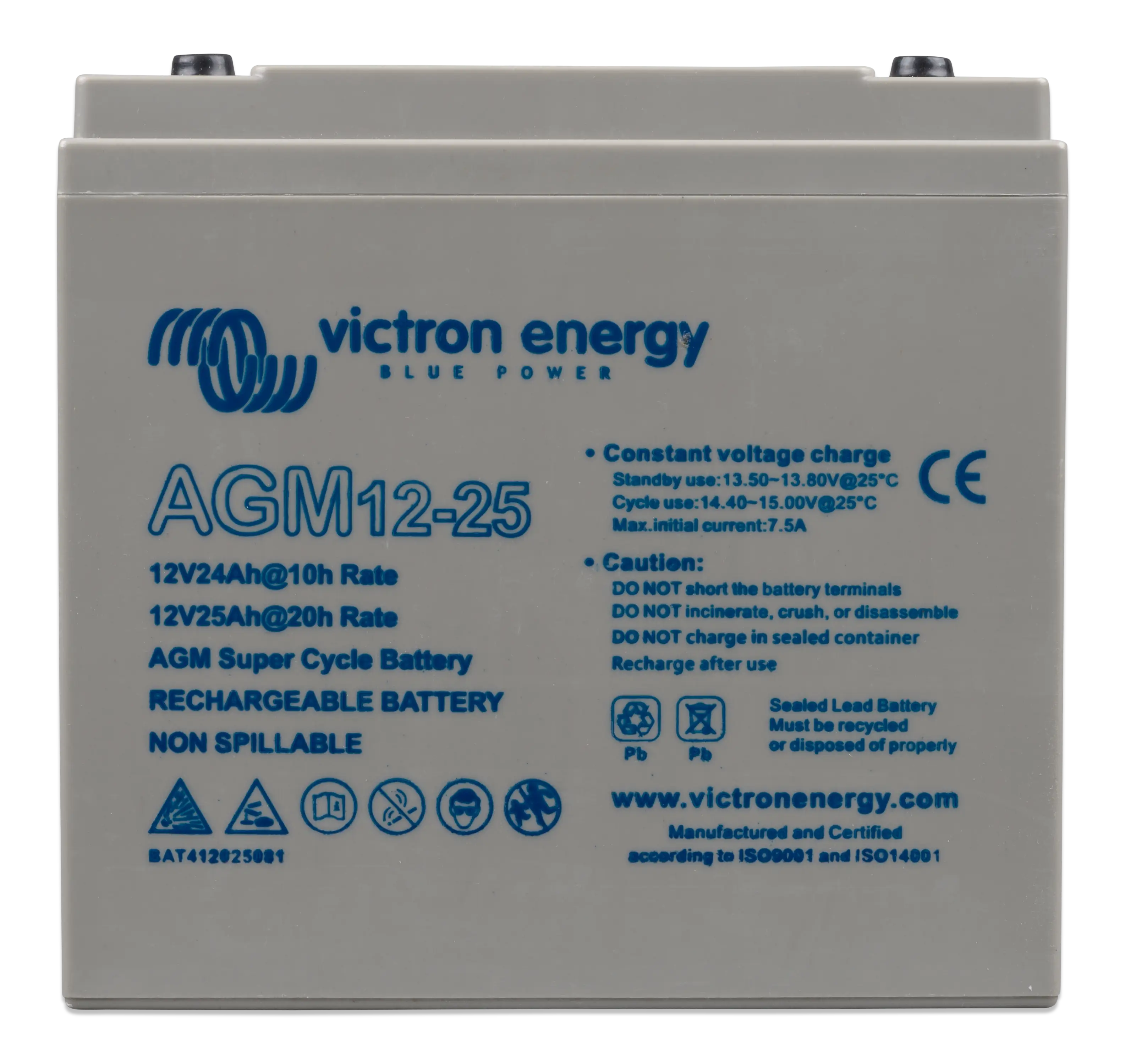 BAT412025081_12v-25Ah AGM Super (front)  thumbnail