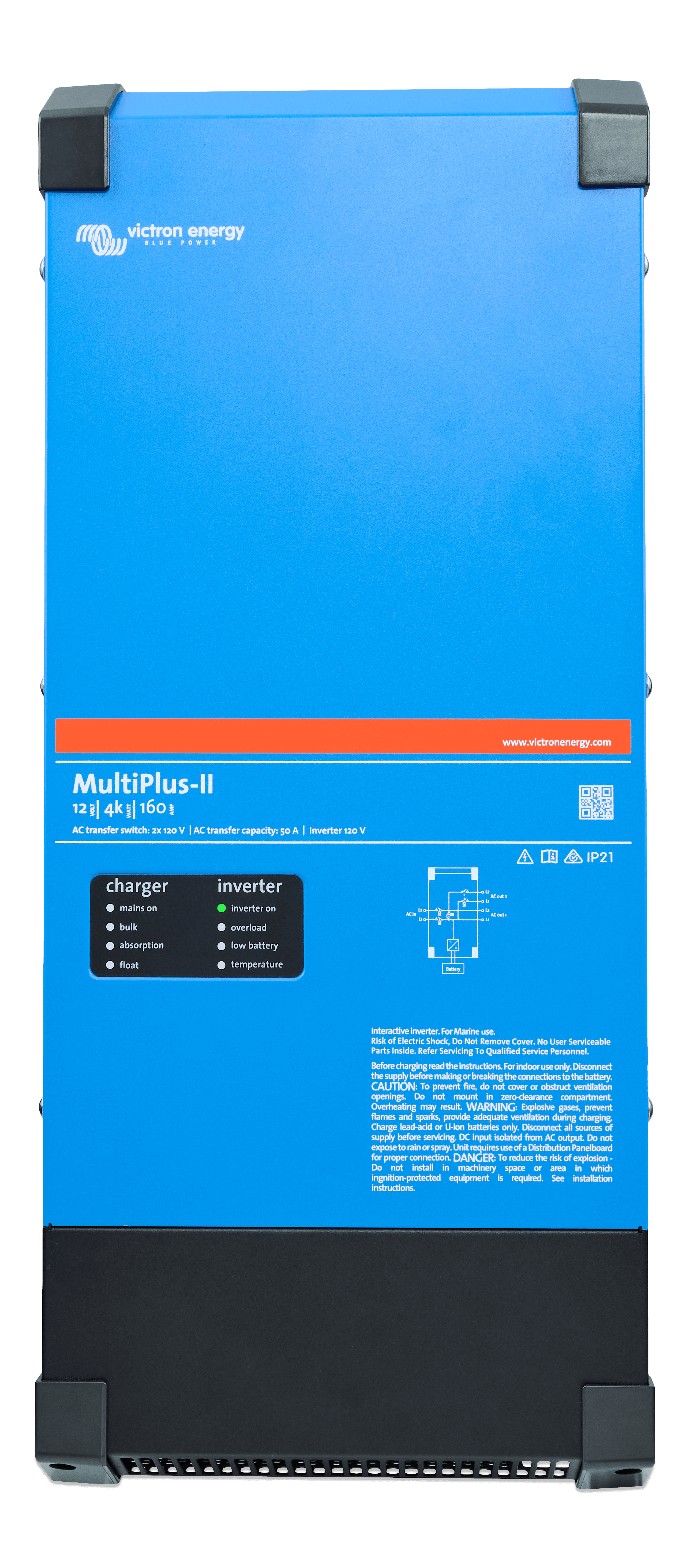MultiPlus-II 12V 4k 160A 2x120V (front) thumbnail