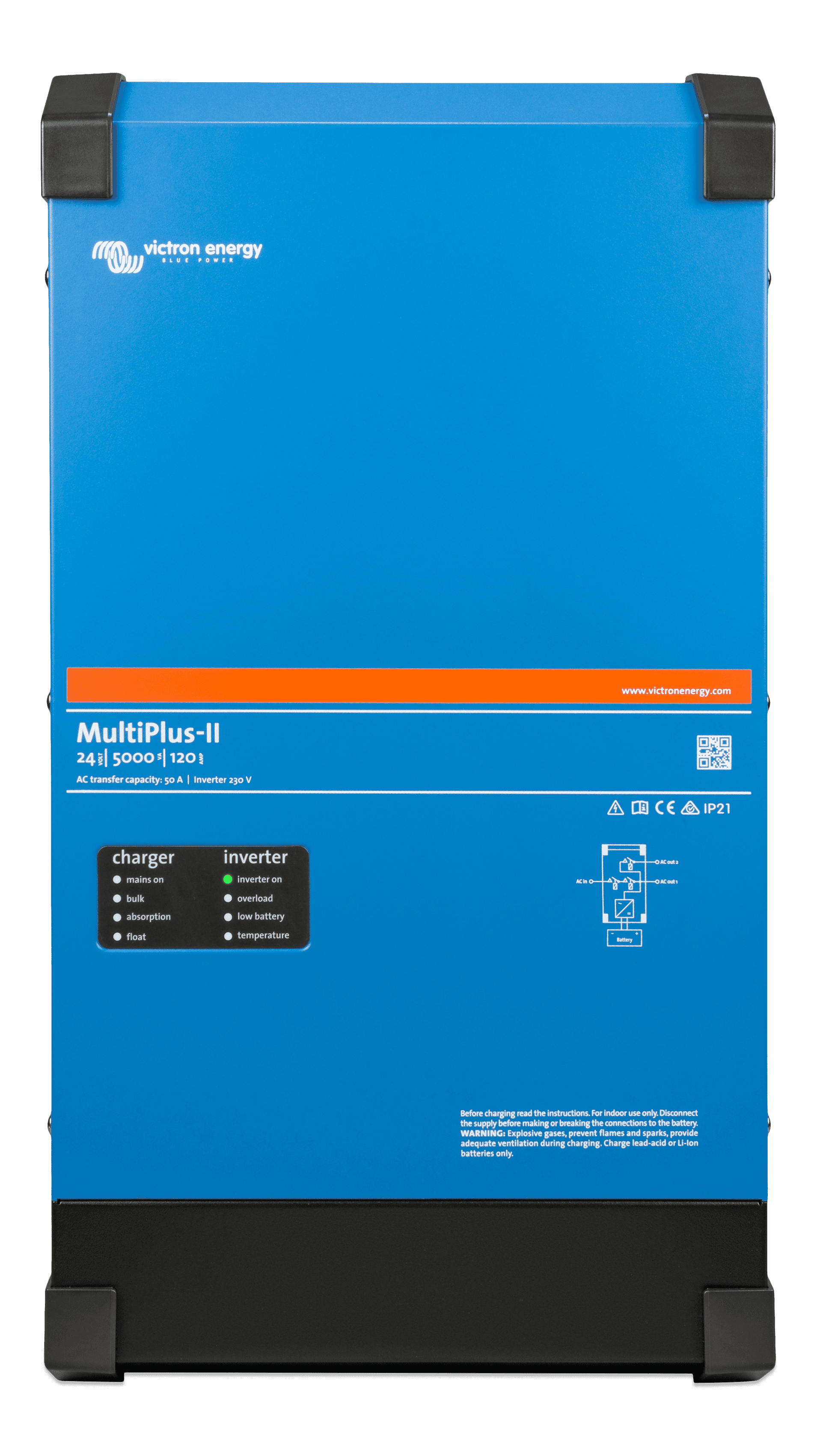 MultiPlus-II 24V 5kVA 120-50 230V (front)  thumbnail