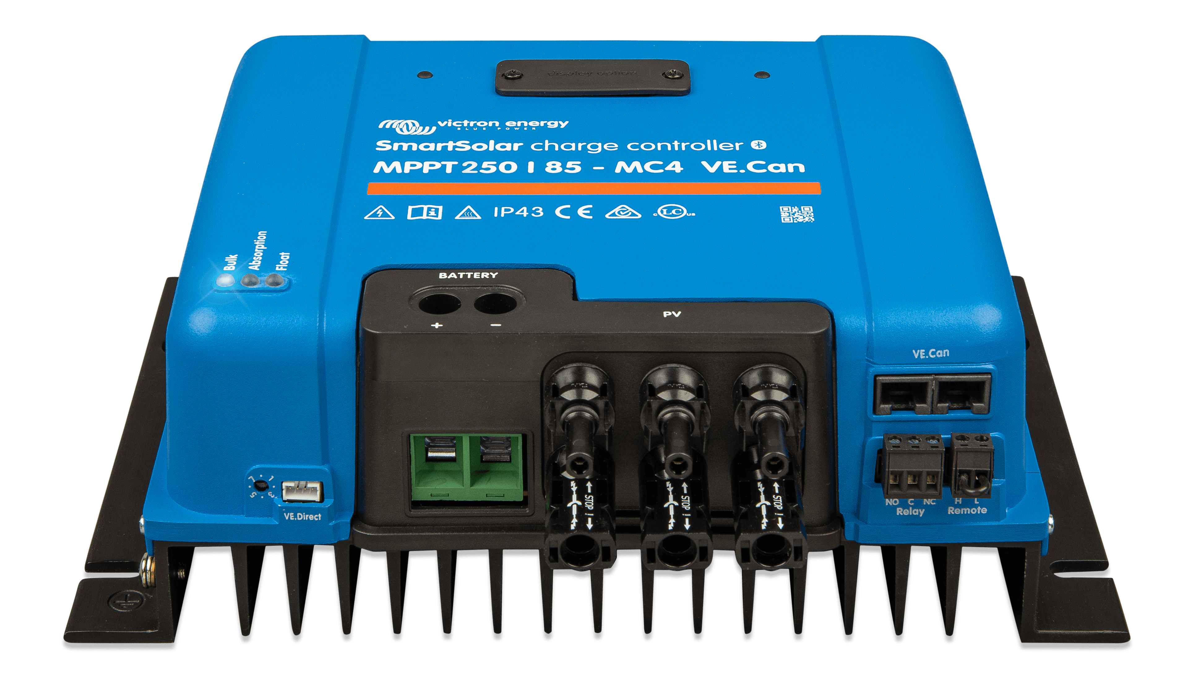 SmartSolar MPPT 250/85 MC4 VE.Can (front-angle)  thumbnail