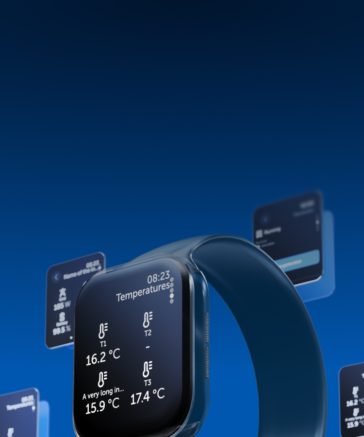 Overvåk systemet ditt fra klokken din